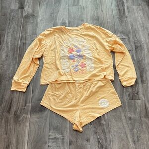 Women's Yellow Graphic Lounge Set